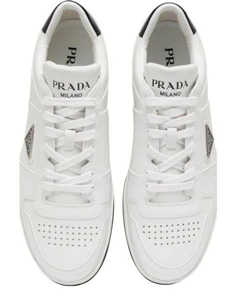 Prada: White Downtown Sneakers 